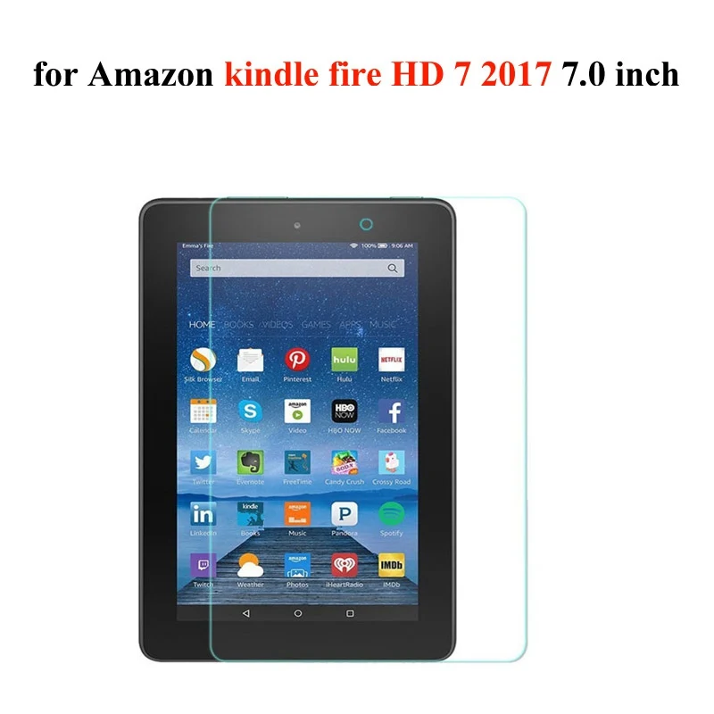 Прозрачное закаленное Стекло для Amazon Kindle Fire/Kindle Fire HD 10 Стекло для Kindle Fire HD6 HD8 HDX7 HD7 Экран защитная пленка - Цвет: HD 7 2017