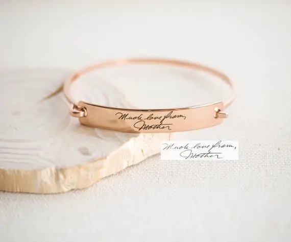 

Personalized Custom Bracelet Bangles For Women Signature Bracelet Stainless Steel Jwelry For Women Wedding Accessories Gift BFF