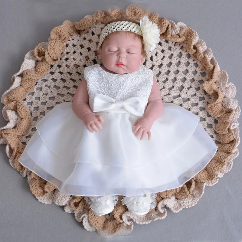 1 Year Baby Girl Birthday Dress Flower Baby Wedding Gown Toddler Christening Dress Infant Party Dress For Girl Vestido Batizado