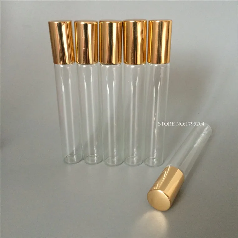 

10pcs/lot 10ml Glass Essential Oil Roller Bottles with stell Roller Balls Aromatherapy Perfumes Lip Balms Roll On Bottles