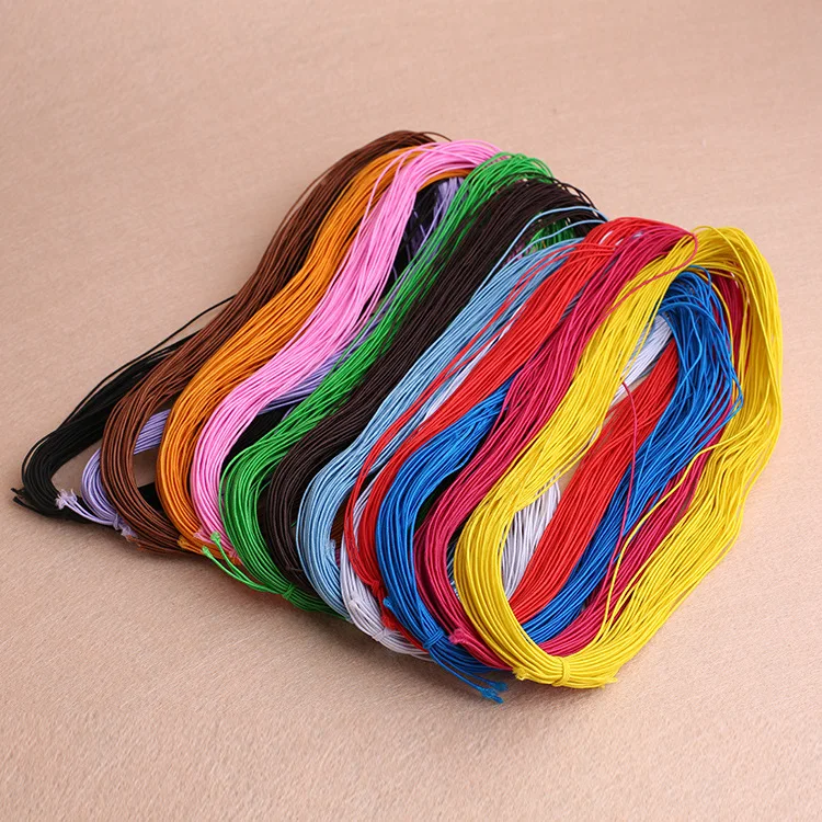 

0.8mm DIY Colorful Polyester Sewing Elastic Band Colored Beading Elastic Stretch Cord Beads Cord String Strap Rope for Bracelet