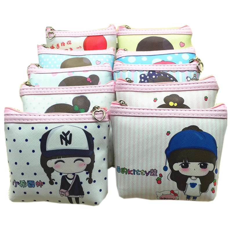2016 High Quality Arrival Fashion Girl Cartoon Key Coins Zero Wallet Coin Purses Lovely Children Cards Bag Kids Wallets coin purses the movie aladdin and the magic lamp pattern lamp zero wallet coin bag children birthday gift lqb1058