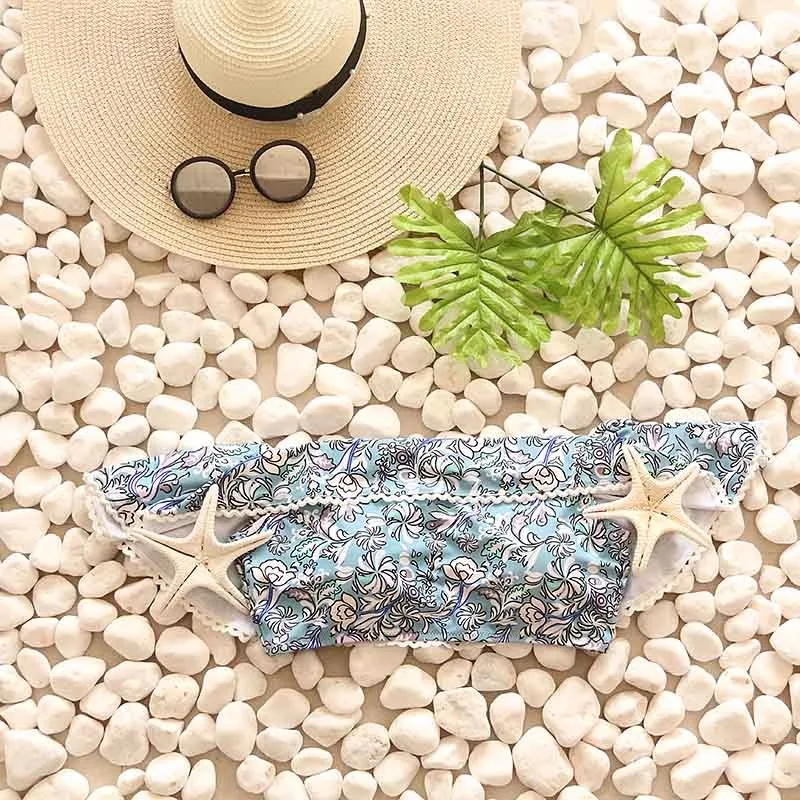 04Bikinis 2016 Sexy Swimwear Women Swimsuit Bandeau Lace Brazilian Bikini Set  Beach Wear Strapless Bathing Suits Female Biquini