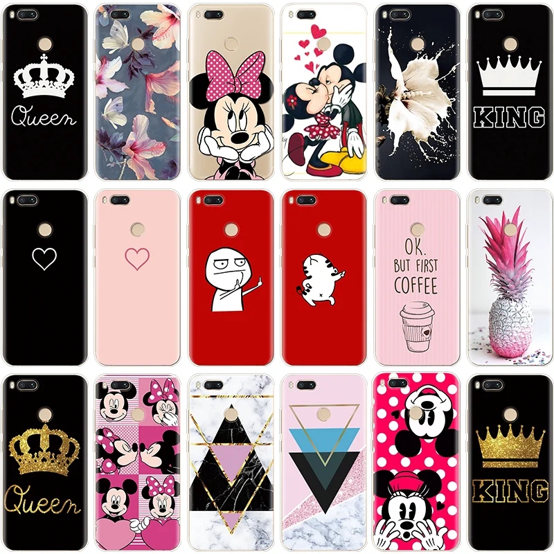 

Cartoon Lovely Ultra Thin Capa For Xiaomi Mi A1 Case Silicone Back Cover For Xiomi Mi 5X MI5X Coque Transparent TPU Phone Case