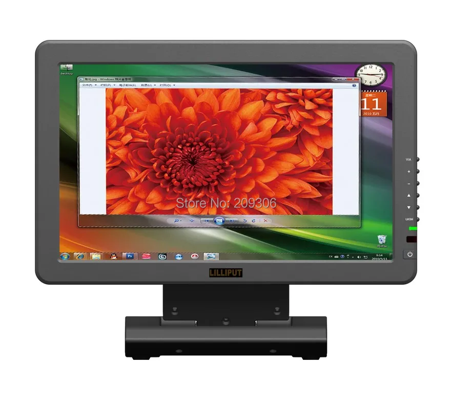 

LILLIPUT FA1011-NP/C/T 10.1" TFT LED touch screen monitor 1024*600 4-wire resistive touch panel with AV HDMI DVI Input