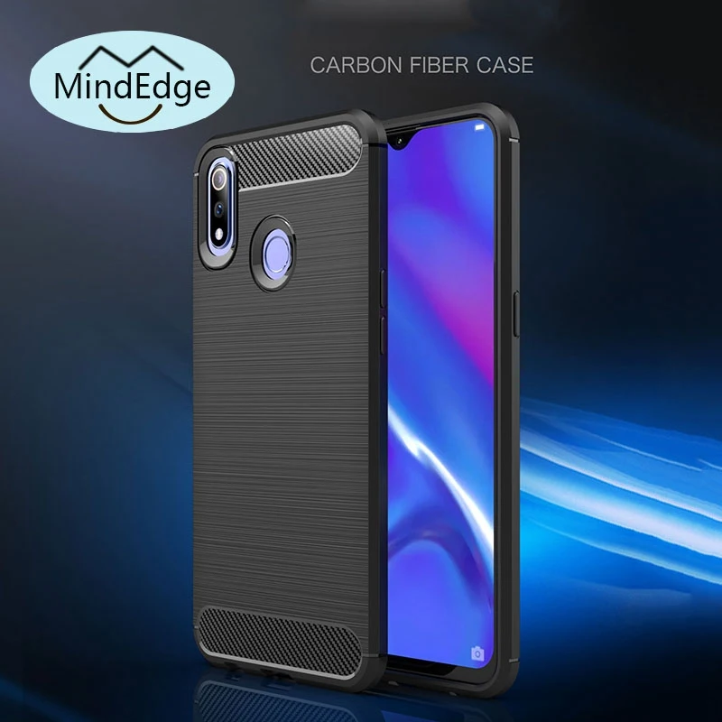 Soft TPU Carbon Fiber Texture Case for OPPO Realme 3 Ultra Thin Silicone Back Cover R17 Pro A7 A3 F11 |