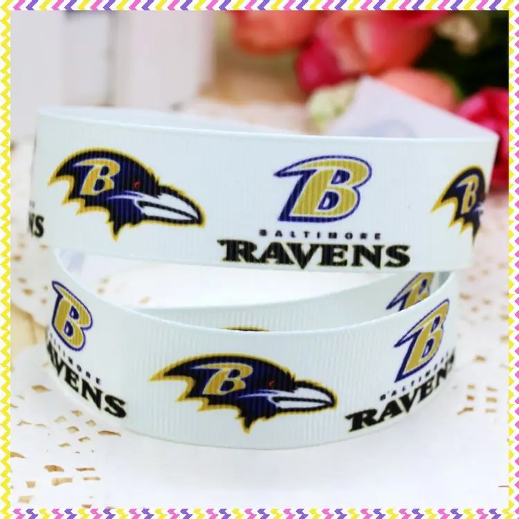 

7/8'' Free shipping sport team printed grosgrain ribbon headwear hair bow diy party decoration wholesale OEM 22mm B445