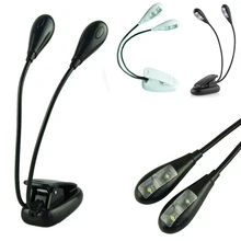 Светодиодный светильник для чтения книг с зажимом, Мини Портативный Гибкий USB светильник для ноутбука, ПК, музыкальная подставка, светильник