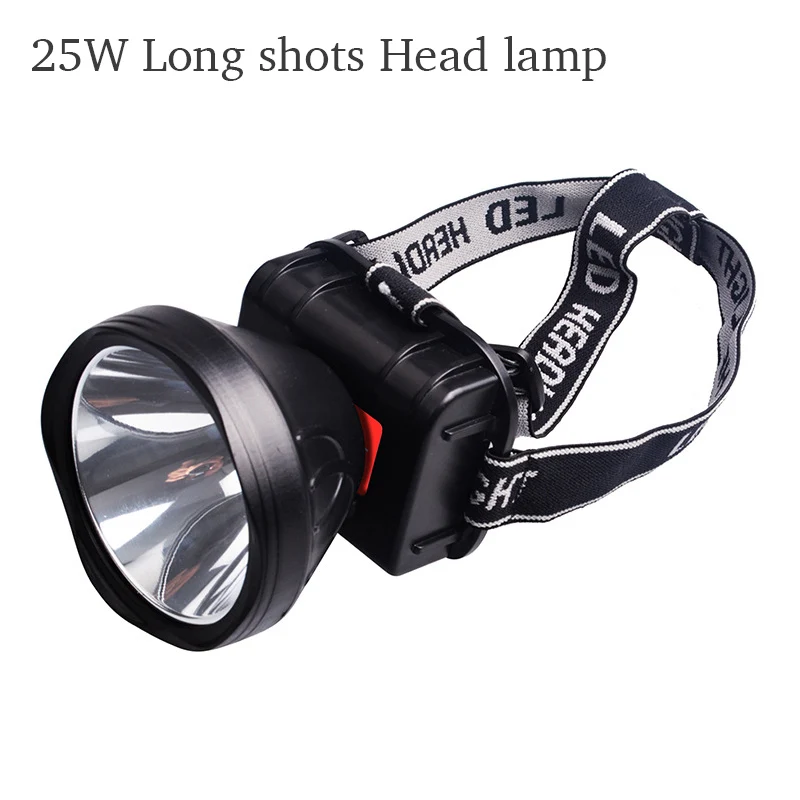 

Long shots distance 400-500m 25w Headlamp Head Lamp Waterproof Rechargeable Cycling Fishing Headlight +Charger Biking, camping