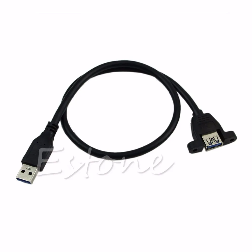 

USB 3.0 Male to Female Extension Molded Panel Mount 1.64 FT Extention Port Cable