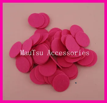 

500PCS 3.0cm 1.15" Fushia round felt pads appliques for flower and brooch'back,felt spacers patches,Non-woven circle wholesales