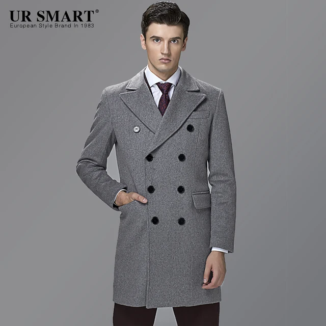 British style URSMART double breasted business men in the