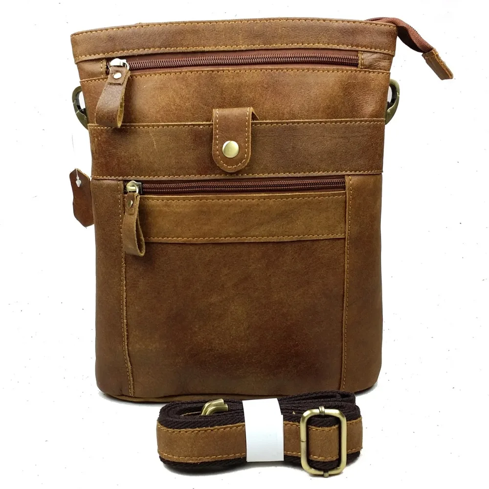 ФОТО JOYIR 2016 Fashion vintage genuine leather man bags cowhide leather zipper crossbody bag men messenger bags casual style 8675