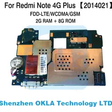 1 шт. для Redmi Note 4G Plus 2014021 WCDMA FDD LTE 2 Гб ОЗУ 8 Гб ПЗУ Материнская плата логическая плата замена б/у