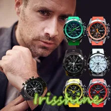 Irisshine #7024 Watch Stainless Steel Luxury Sport Analog Quartz Modern Men Fashion Wrist Watch relogio masculino