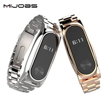 Металлический ремешок mi jobs для Xiaomi mi, 2 ремешка, Безвинтовой браслет из нержавеющей стали, умный ремешок, Сменные аксессуары для mi Band 2