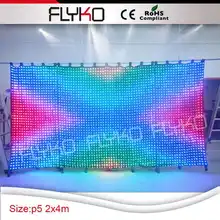 Полноцветный светодиодный видео занавес с осветительная трубка украшения
