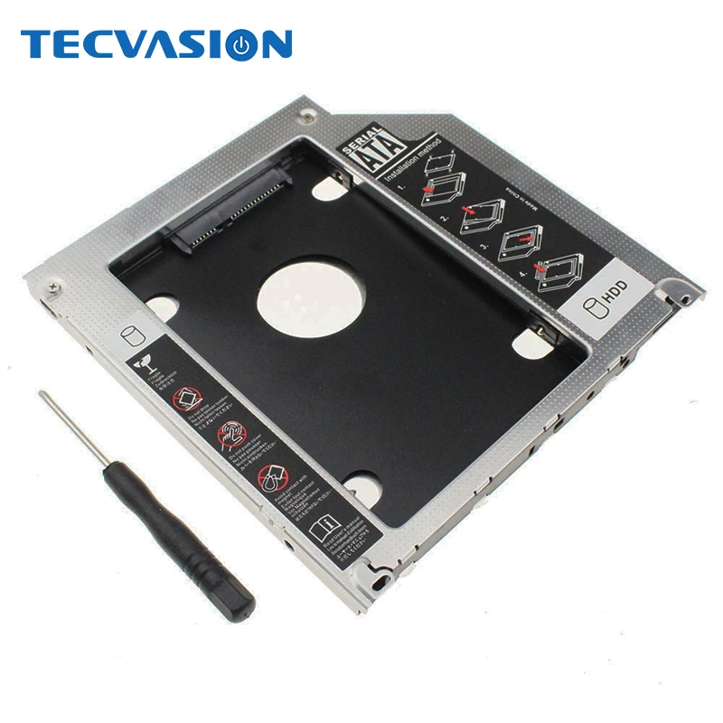 

Aluminum Metal 2nd HDD Caddy 9.5mm SATA 3.0 SSD CD DVD Case Enclosure caddy for Macbook Mac Pro 13" 15" 17" Optical Bay