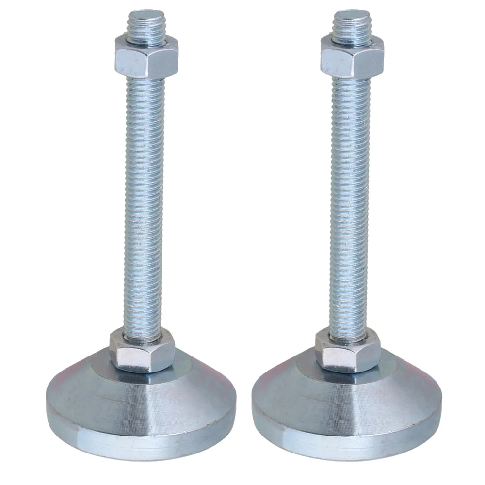 60mm Dia M12x100mm Thread Carbon Steel Fixed Adjustable Feet for