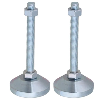 

60mm Dia M12x100mm Thread Carbon Steel Fixed Adjustable Feet for Machine Furniture Feet Pad Max Load 2Ton Pack of 2