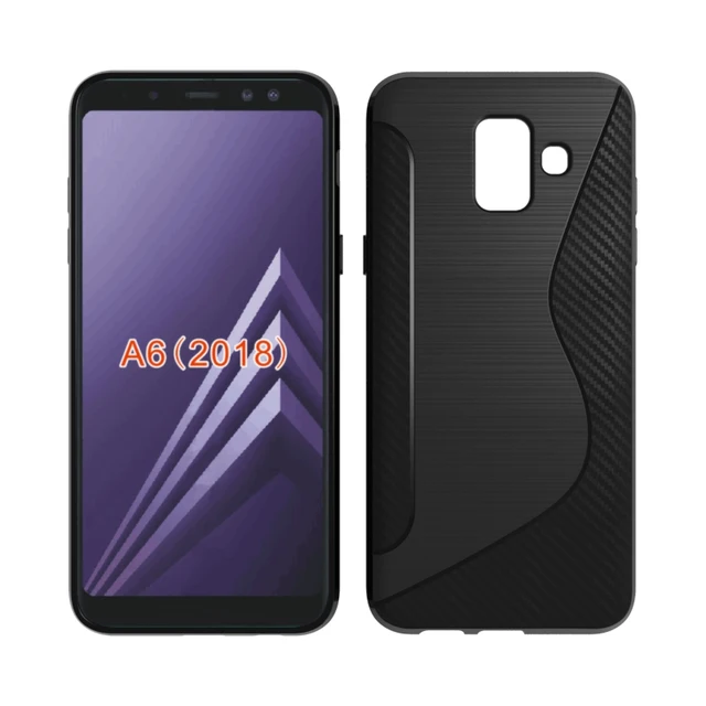 for samsung galaxy a6 2018 a600 soft case s line carbon fiber