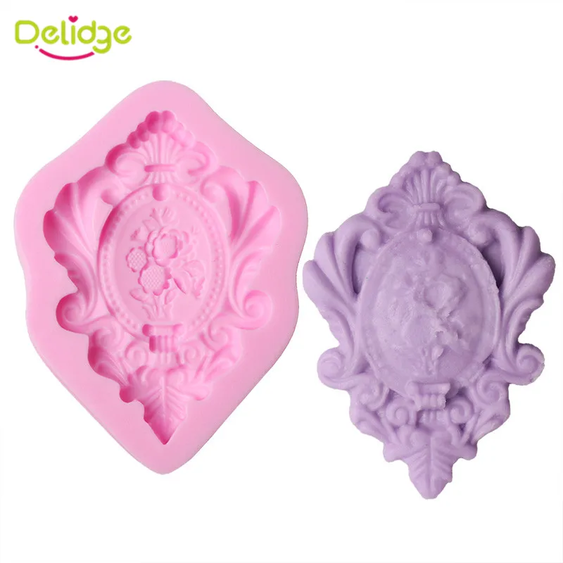 

Delidge 1pc Silicone Cake Mold 3D Beautiful Vintage Frame Sugarcraft Chocolate Fondant Cake Mold DIY Cake Decorating Tools