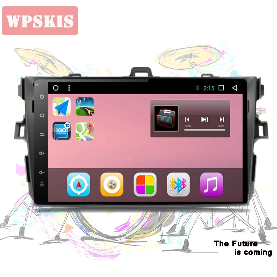 Clearance For Toyota corolla 2007+ android 9.0 8core car gps glonass navigation audio video a/v with 3/4g bluetooth wifi CarPlay headunit 2