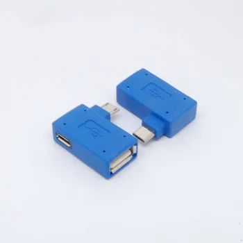 

10pcs Right Angle 90 Degree Micro USB 2.0 OTG Host Adapter & Power Phone Tablet