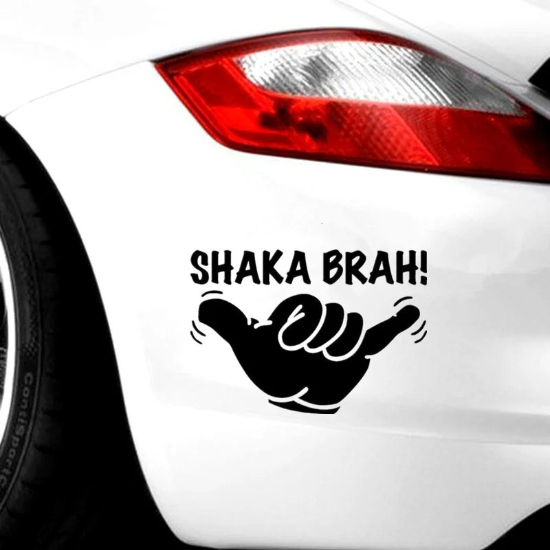 

Shaka Brah Mano Hawaii Surf Sticker window Decals and Motorcycle toy Styling 14x10cm