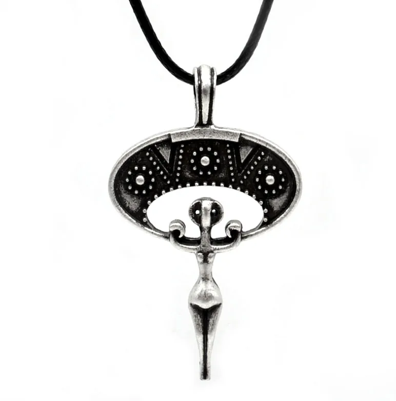 1 ручной работы кожанный браслет с металической ставкой лунулы скандинавской