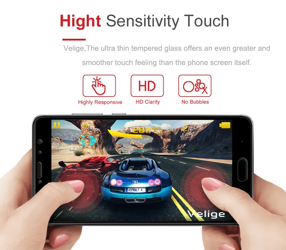 2 Pack Velige Tempered Glass Screen Protector For Xiaomi Redmi Pro RedmiPro Real 2.5D Full Cover 9H Toughened Glass Flim (3)