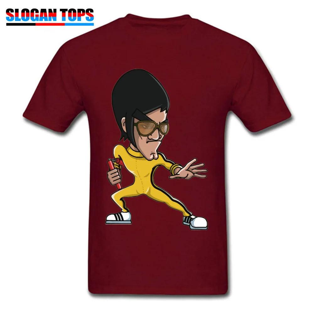 kung fu18912Y Design Summer 100% Cotton Fabric O-Neck Adult Tees Casual Tee-Shirt Hot Sale Short Sleeve Top T-shirts kung fu18912Y maroon