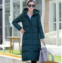 2016 New winter design long overcoat women’s cotton-padded jacket plus size candy color Jackets & Coats green black red
