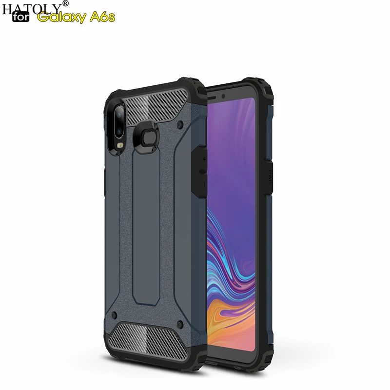 Чехол HATOLY для samsung Galaxy A6S сверхпрочный защитный тонкий жесткий резиновый чехол