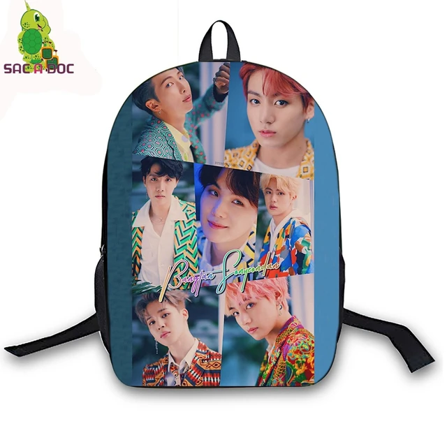 BTS Idol JUNGKOOK SUGA Backpack Children School Bags Bangtan Boys Kpop