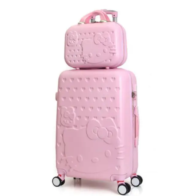 TRAVEL TALE ABS women pink 28" trolley luggage bag 20" spinner hello kitty carry on travel