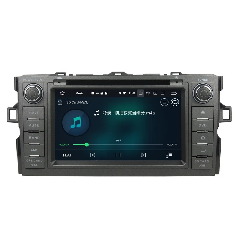 Best Android 8.0 Car Radio DVD GPS Stereo Multimedia for Toyota Auris 2010 2012 2013 2014 4GB RAM Bluetooth WIFI USB DVR 32GB ROM 7