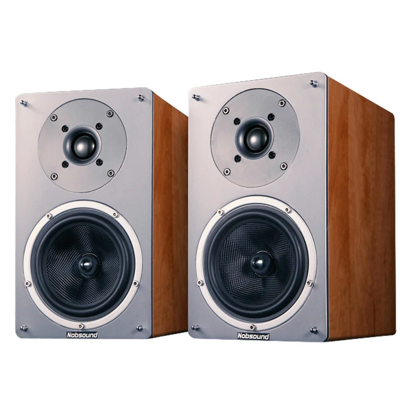 Nobsound NS-1900 дерево 100 Вт 1 пара 5,5 дюймов книжная полка динамик s 2,0 HiFi Колонка звук дома Профессиональный динамик - Цвет: Цвет: желтый