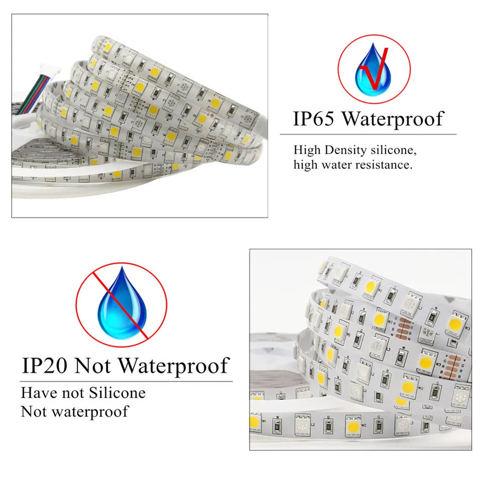 US $24.99 RGB LED Strip Waterproof 5050 5M 10M 15M 20M 30M DC 12V RGBWW RGBW LED Light Flexible Strips Add Controller Power Amplifier