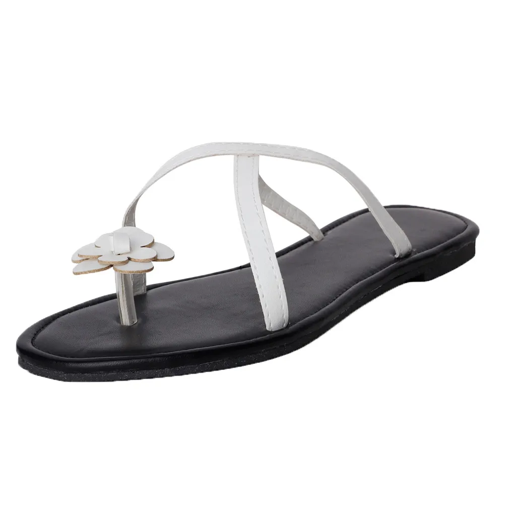 

SAGACE Women Slippers Beach Flip Flops Sandals Slip On Slides Casual Flowers Flat-Bottomed Sandals Open Toe Beach Slippers Mar27