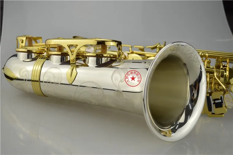 Совершенно A-WO37 альт саксофон никелированный золотой ключ профессиональный саксофон мундштук с Чехол и аксессуары