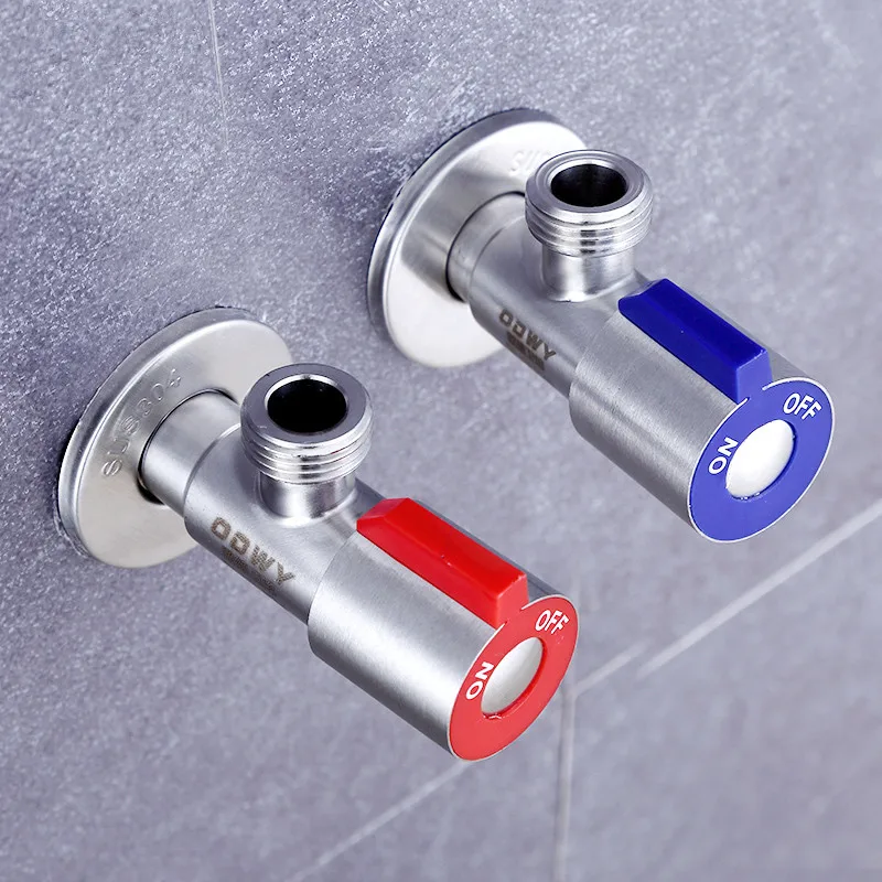 

2pcs Angle Valves SUS304 stainless steel brushed finish filling valve Bathroom Accessories Angle Valve for Toilet Sink