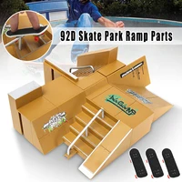 92D скейт набор в виде парка рампы Запчасти для Tech Настольный пальцевый скейтборд отличный подарок для экстремальных видов спорта