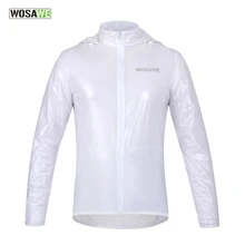 WOSAWE Men Women Cycling Rain Jackets Long Sleeve Waterproof Windproof Sports Bicycle Bike Jacket Raincoat Jersey Clothing