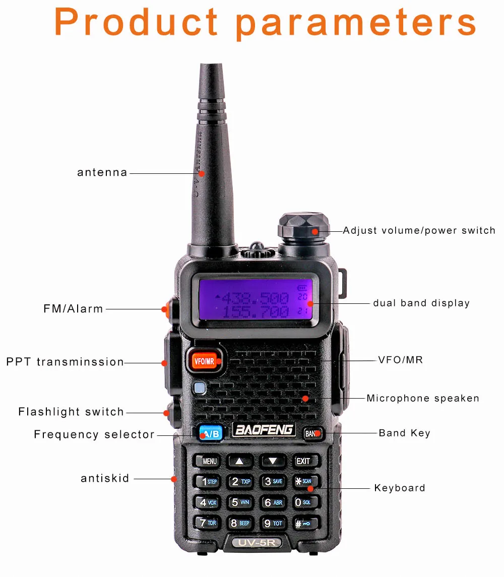 Новейшее обновление baofeng UV-5R с тремя диапазонами 136-174 МГц/200-260 МГц/400-520 МГц портативная рация ham CB радио коммуникатор