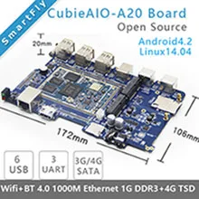Cubieaio A20 Эйнштейн A20 основной плате с открытым исходным кодом Android Linu Allwinner A20, Cortex A7 с Dual Core, ARM демо доска
