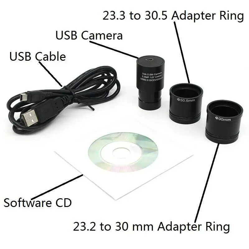  HD CMOS USB 2.0MP USB Universal Digital ocular microscopio cámara electrónica ocular tamaño de mont