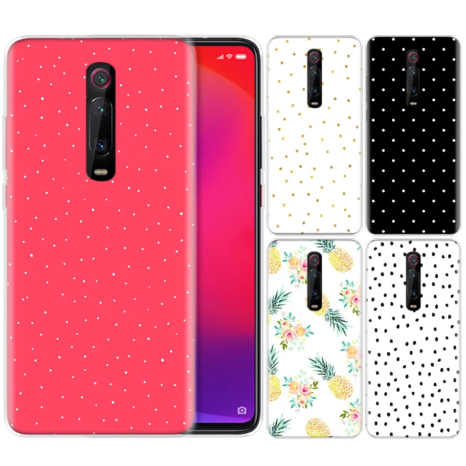 

Silicone Case for Xiaomi Redmi K20 Pro K20Pro Note 5 6 7 7A 6A Mi A2 A1 8 Lite 9 S2 Pocophone F1 Polka Dots