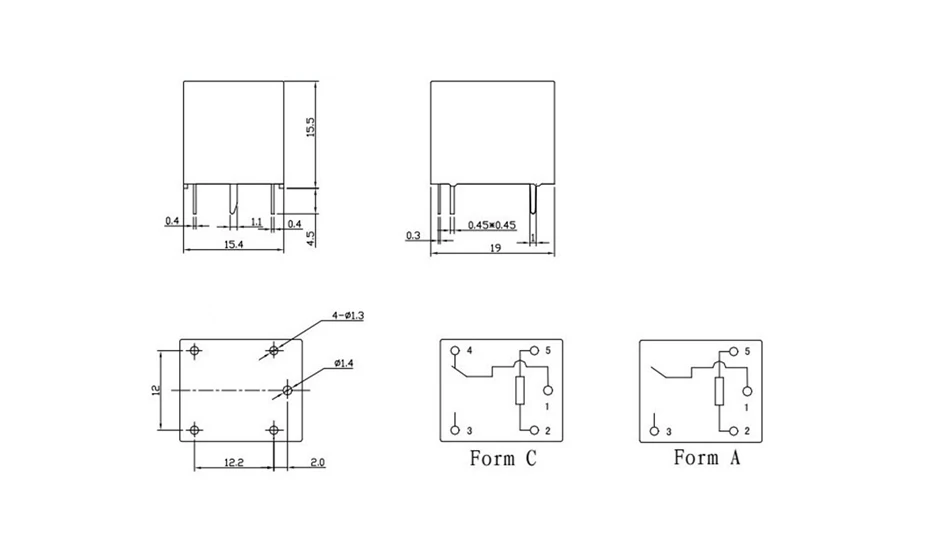 5 шт./лот SRD-12VDC-SL-C T73-12V 5 pin PCB тип 12 В DC реле питания