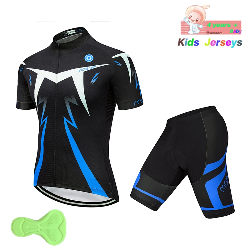 

New 2019 Kids Cycling Set Boys Cycling Jersey Set Bike Shorts Set Ropa Ciclismo Child Summer Quick-dry Pro Bicycle uniform Suit